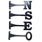  A French Set of 4 Steel Nord Sud Est Ouest Weathervane Letters 80mm - Laser cut